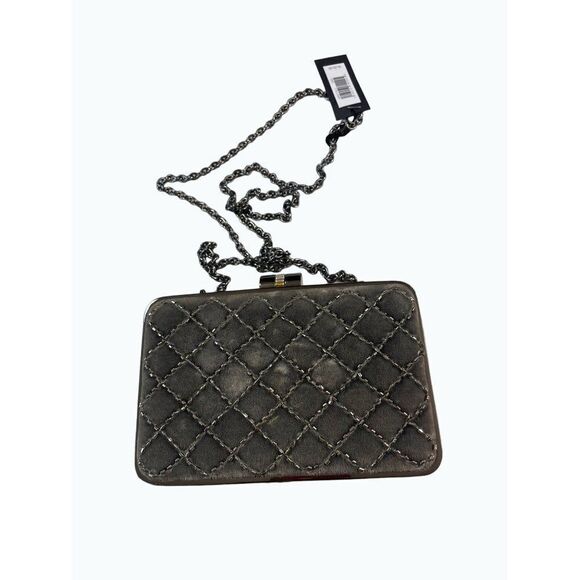 Banana Republic Limited Edition Gray Velvet Beaded Bag New $120 - Picture 6 of 9